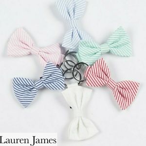 ⚡⬇️🛒 Lauren James Seersucker Bow Keychain